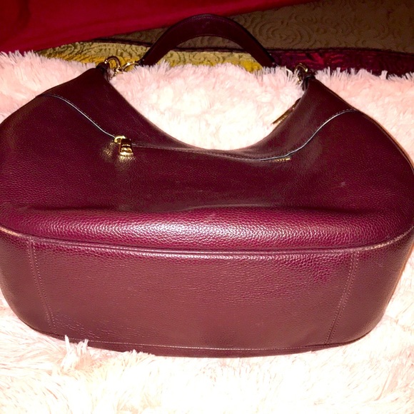 (EUC) Coach Cary Shoulder Bag/Wine Colored Leather - Picture 3 of 11